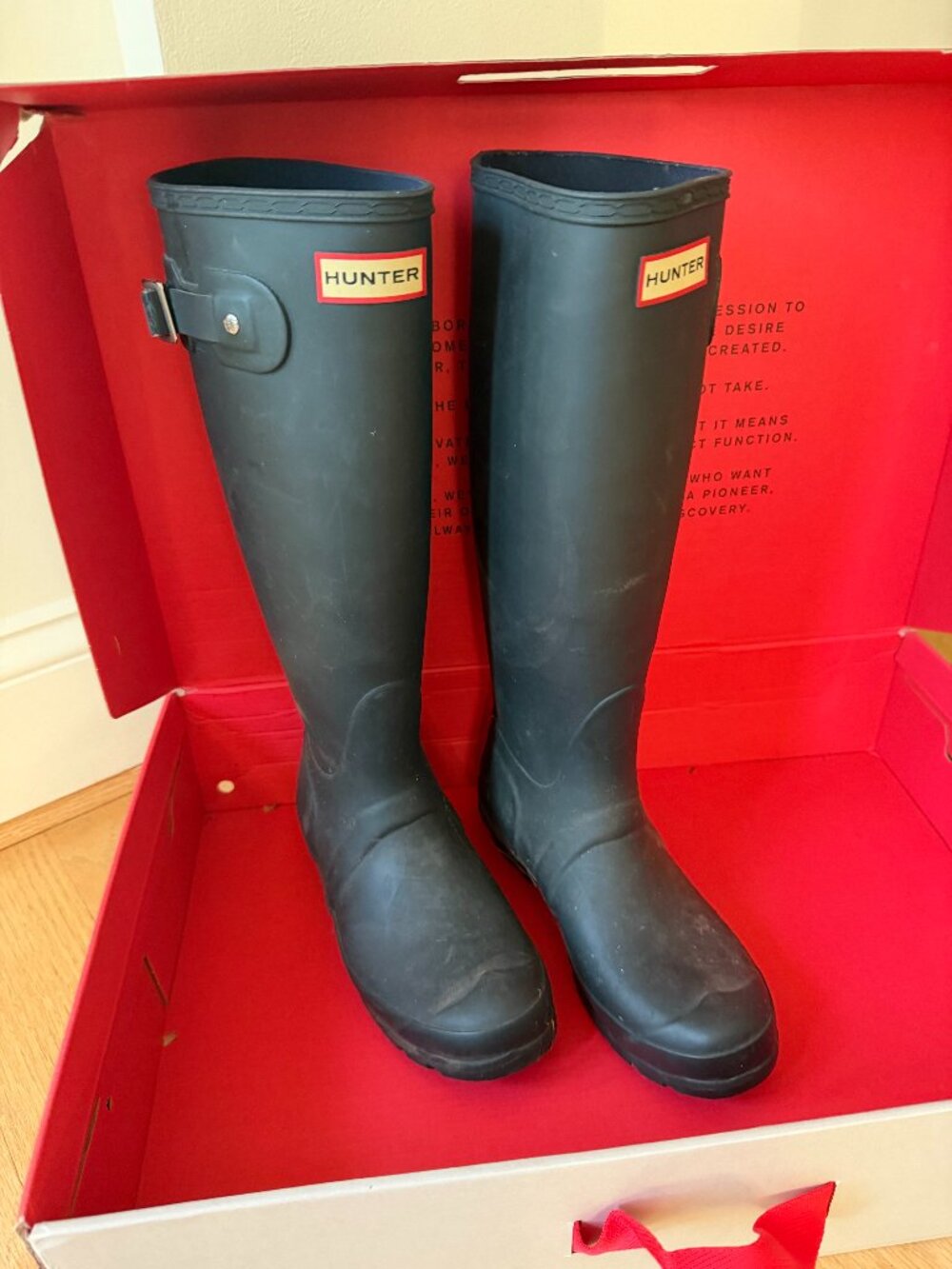 Navy Hunter Boots